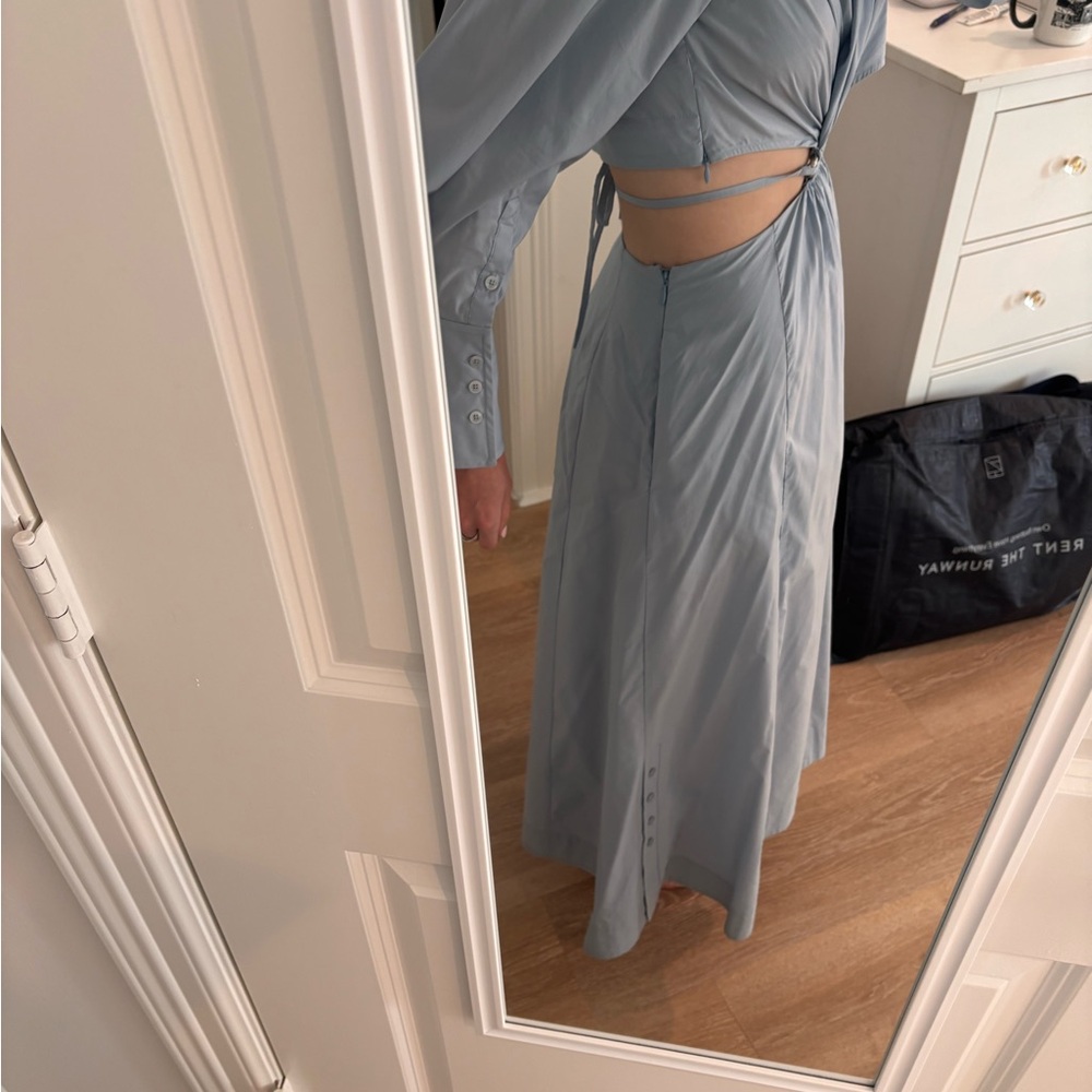 Jonathan Simkhai Light Blue Long Sleeve Dress - Picture 5 of 5